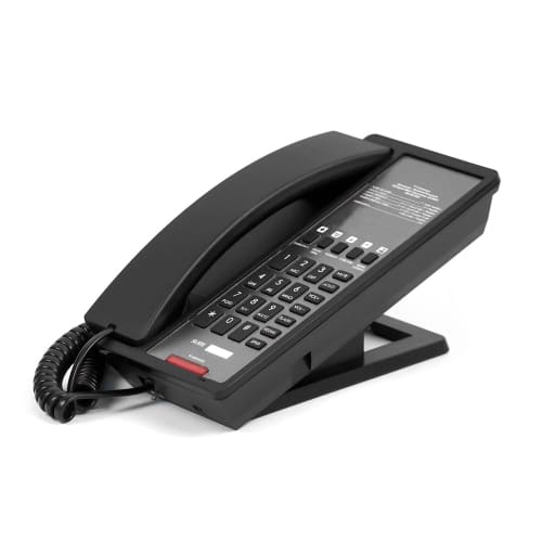 Bittel, Neo, Single Line Telephone with Speakerphone, 5 Guest Service Keys, Black